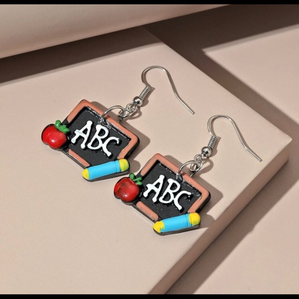 ABC earrings - Picture 2 of 2
